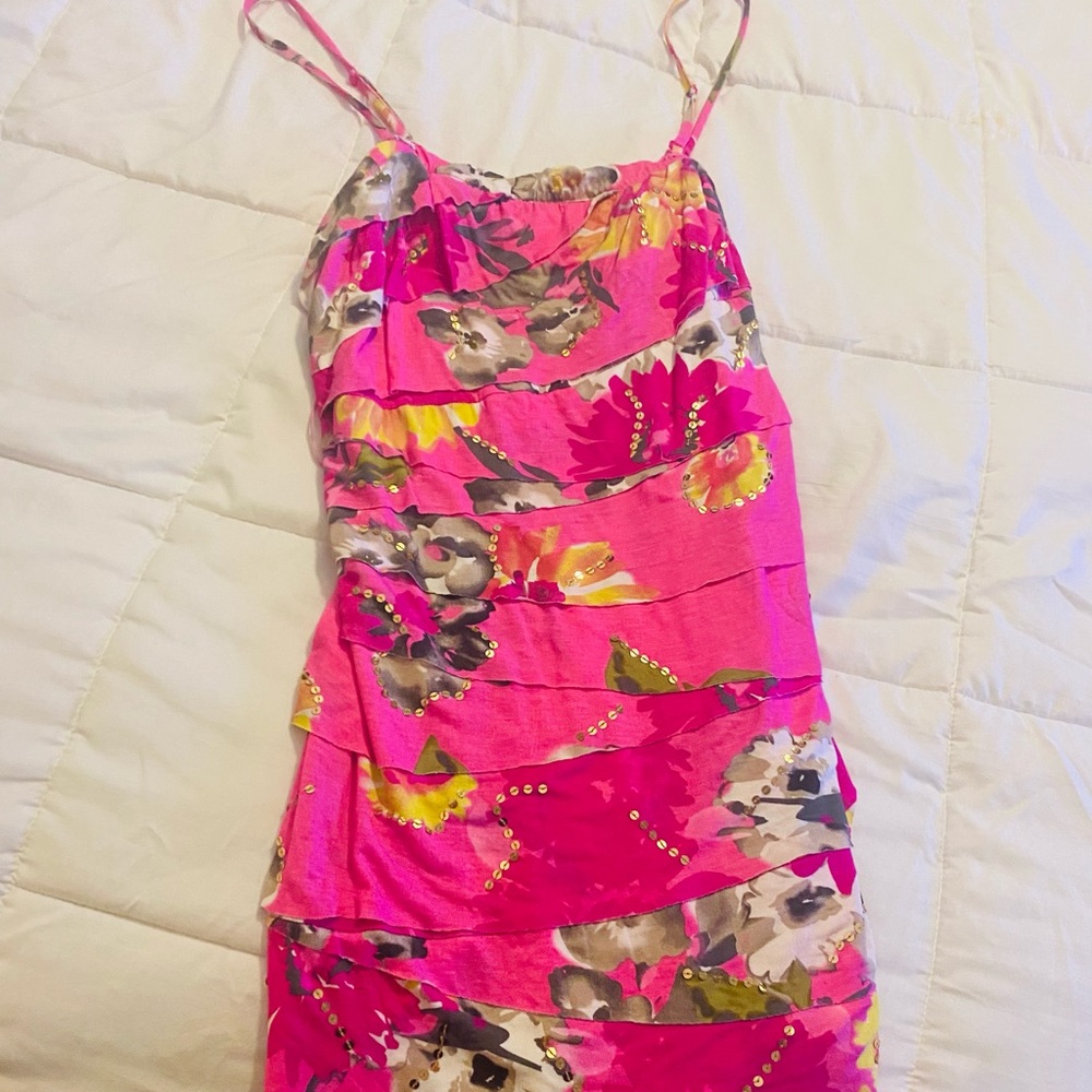 INC hot pink sleeveless dress